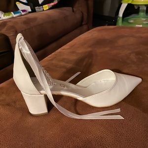 White bridal shoes